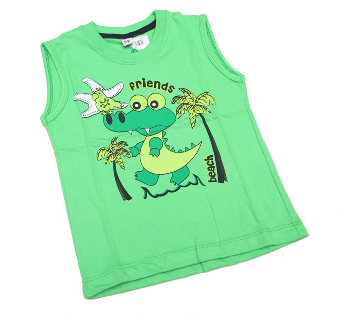 Remera Musculosa Estampada Cocodrilo