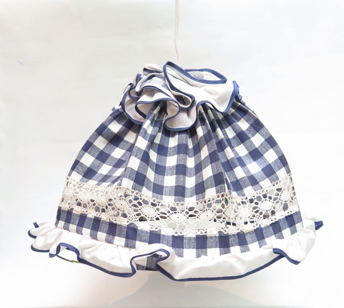 Lampara de Techo - Azul Marino con Volado