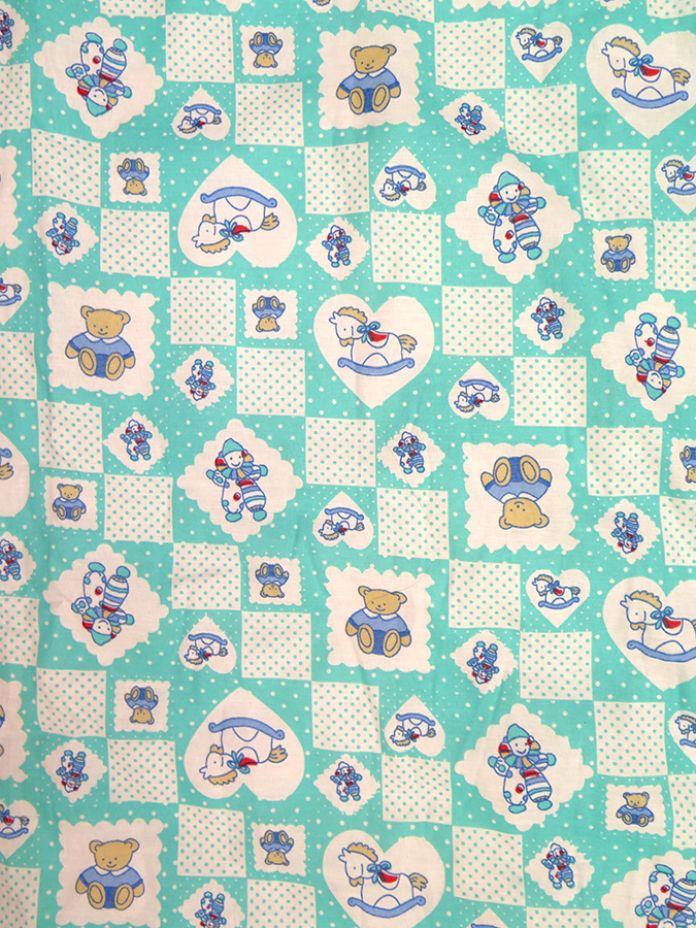 Acolchado Con Chichonera Cuna Osos y Juguetes Estampados