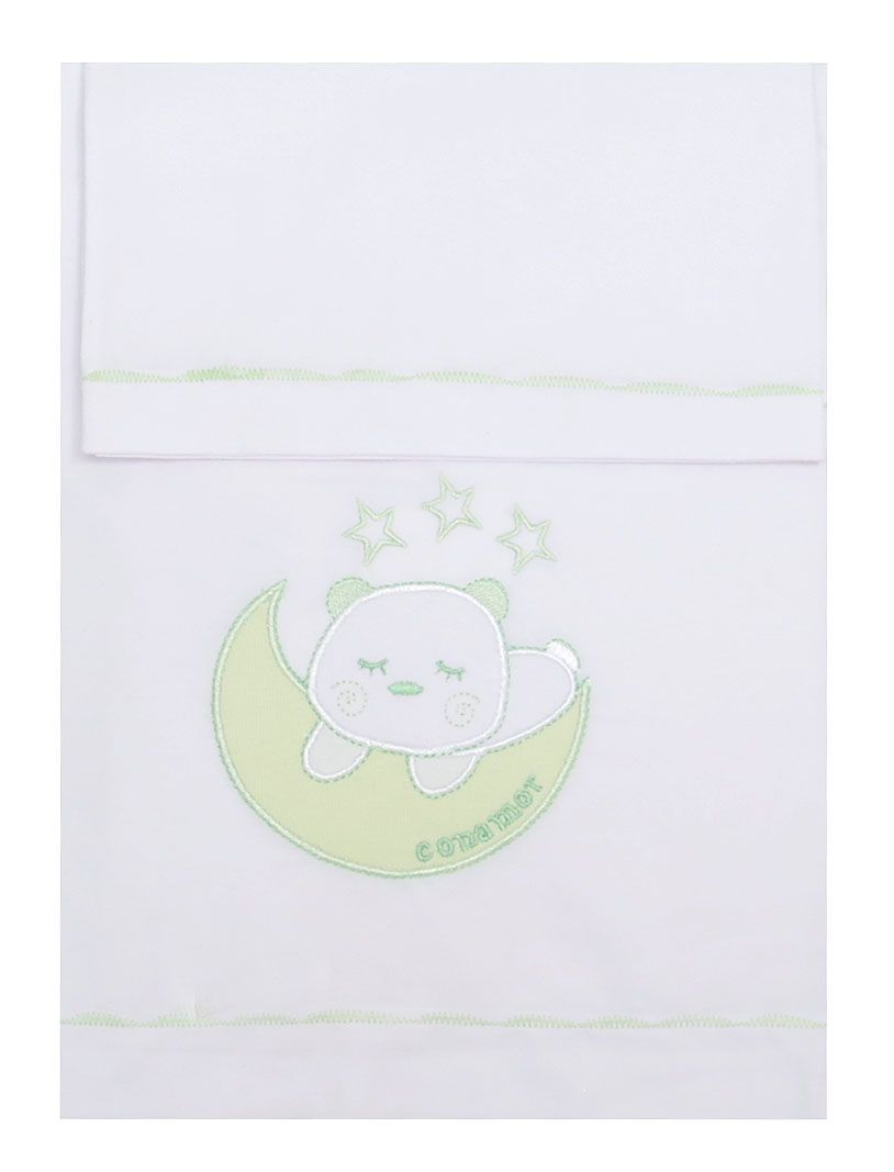 Sabanas juego de 3 piezas bordado osito para cuna