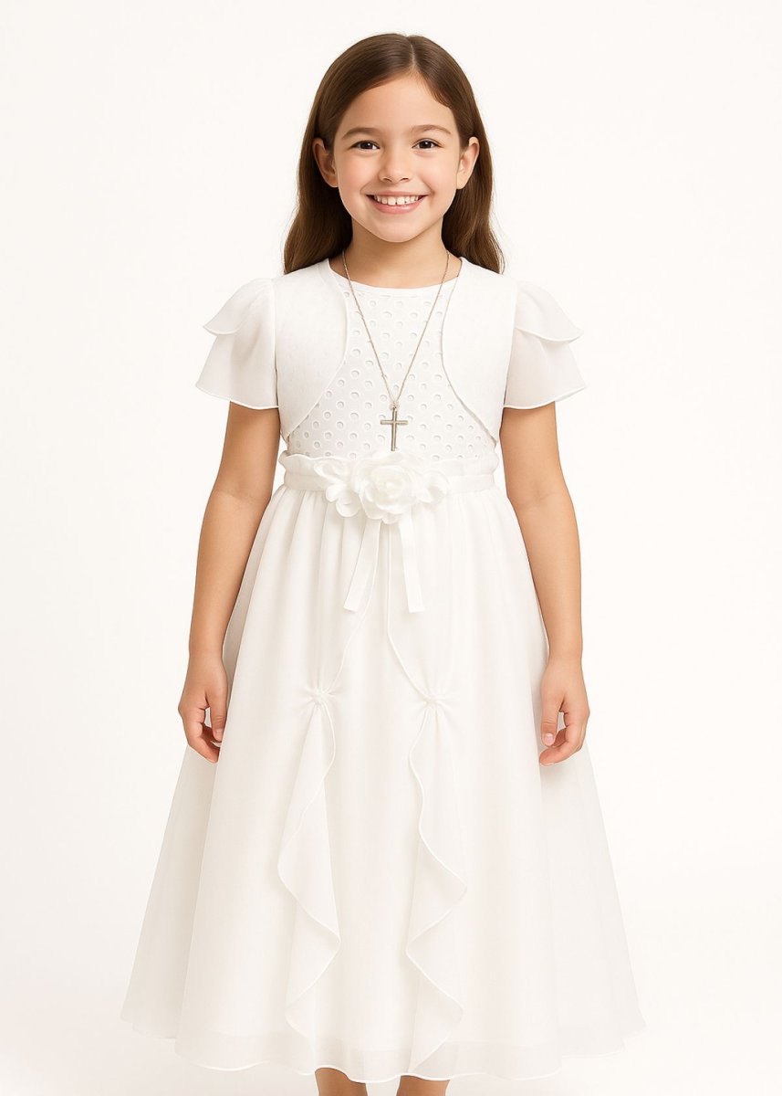 Vestido de comunion con capa