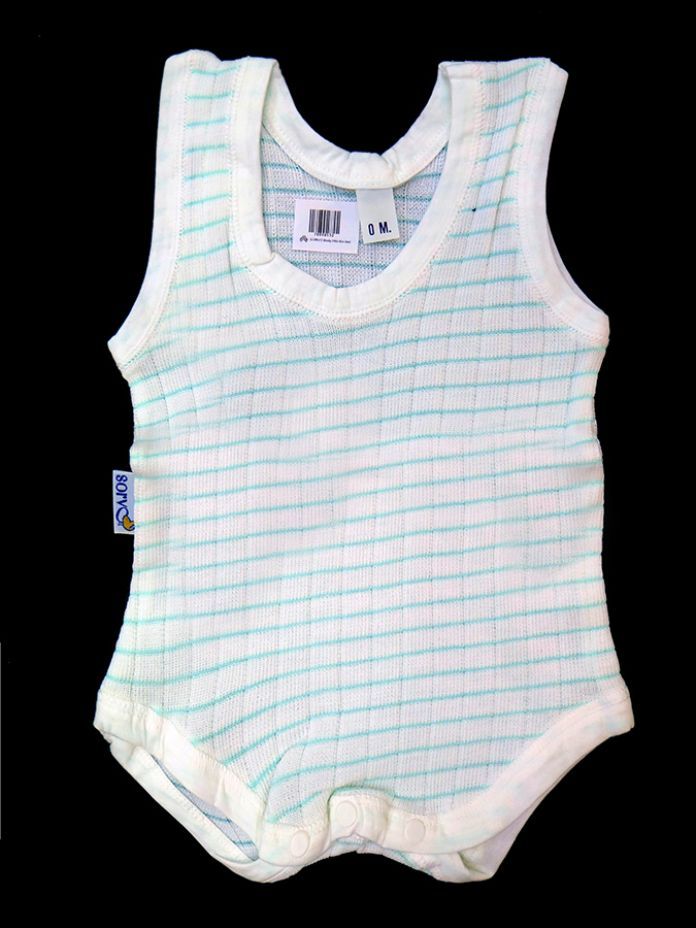 Body Sin Mangas Musculosa de Hilo Macrame Rayado