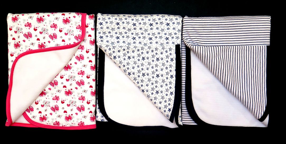 Manta algodon y polar estampada