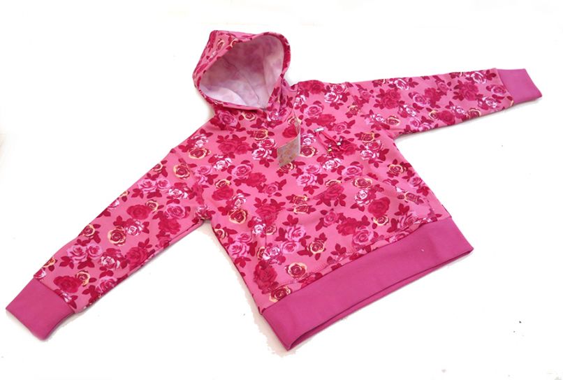 Buzo Frizado Estampado Con Capucha