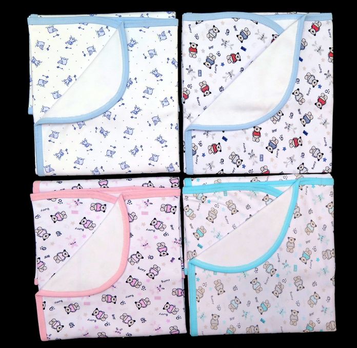 Mantita Recibidor de Algodon Doble Con Estampado Variado