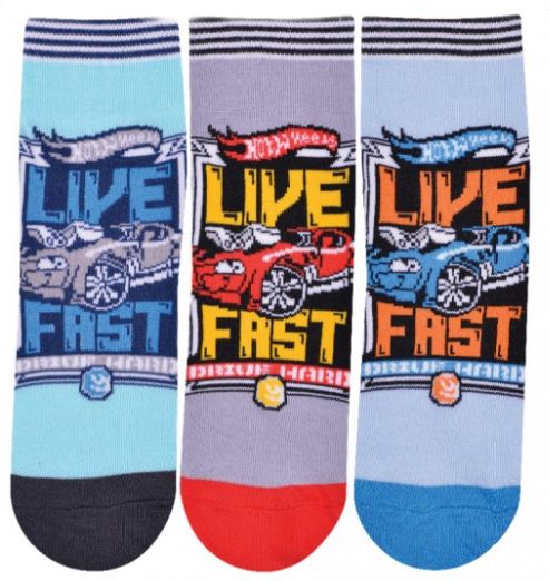 Media Soquete Estampado Hot Wheels