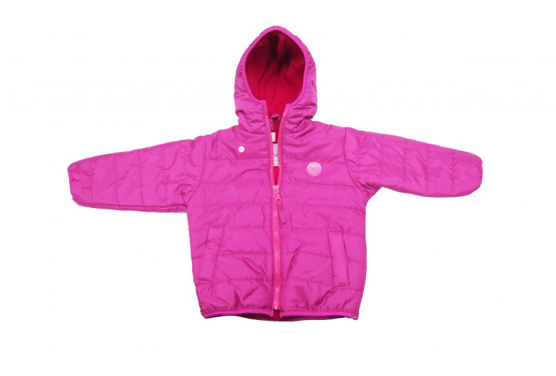 Campera Con Capucha de Microfibra Matelasse Y Polar