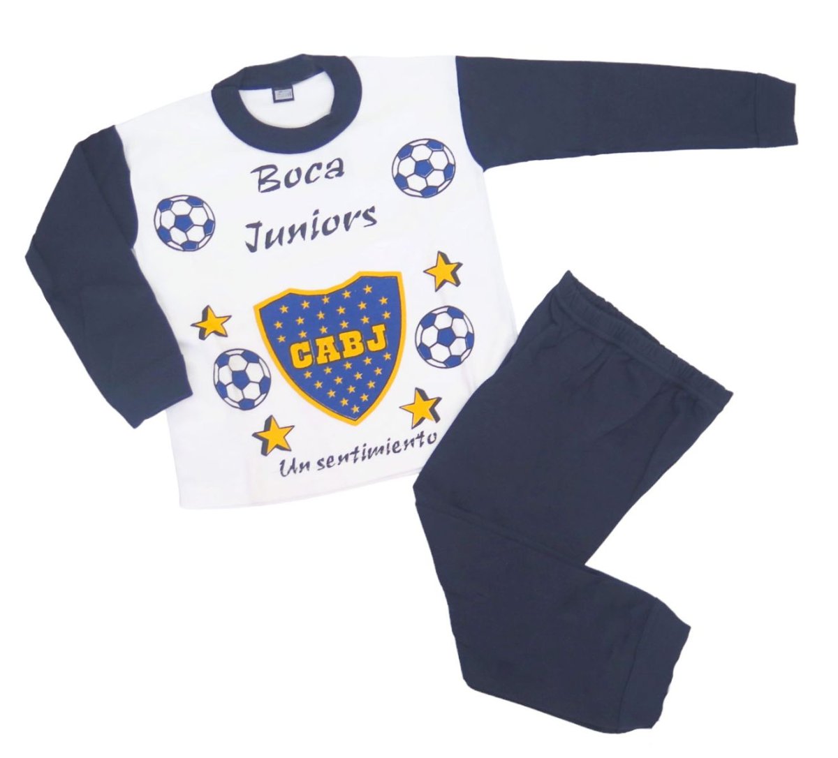 Pijama Invierno Pantalon y Remera Manga Larga  Boca Juniors