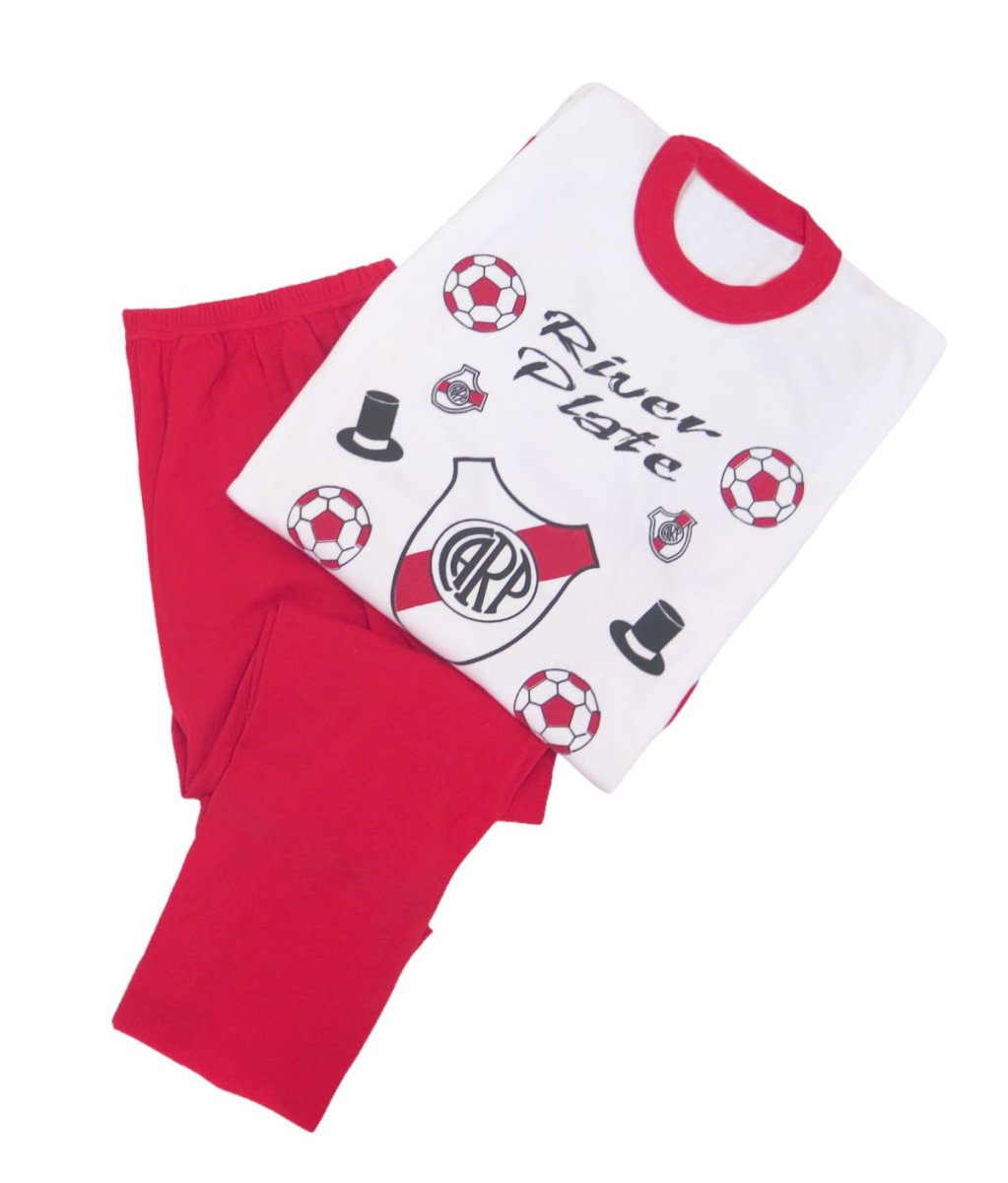 Pijama Invierno Pantalon y Remera Manga Larga  River Plate