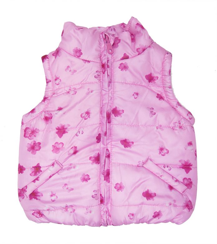 Chaleco Forrado Con Polar Estampado Nena