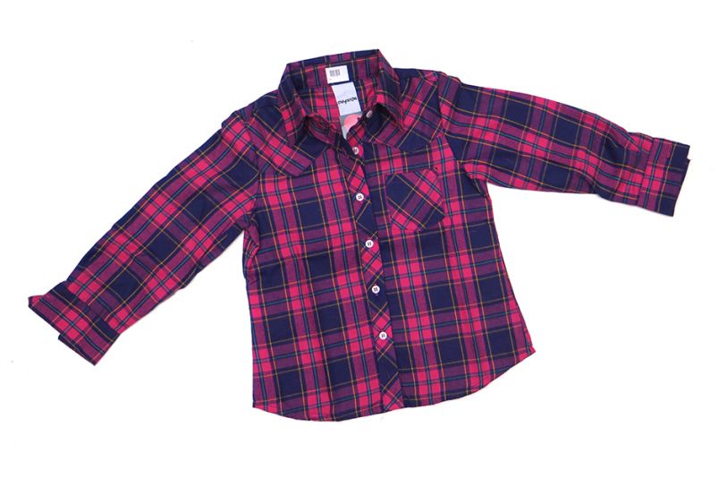 Camisa Manga Larga De Viyela Escocesa Nena