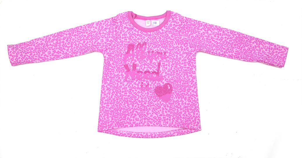 Buzo Sin Capucha Estampado Animal Print Con Glitter