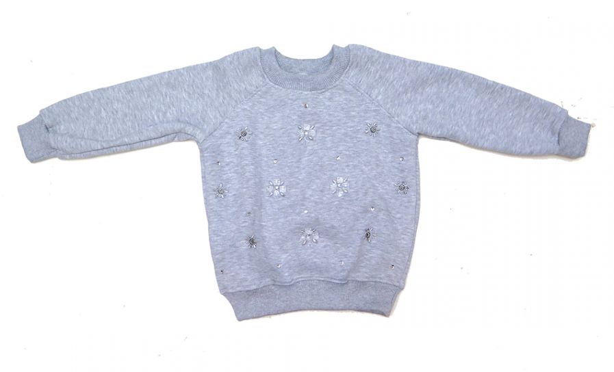 Buzo De Nena Frizado Con Piedras