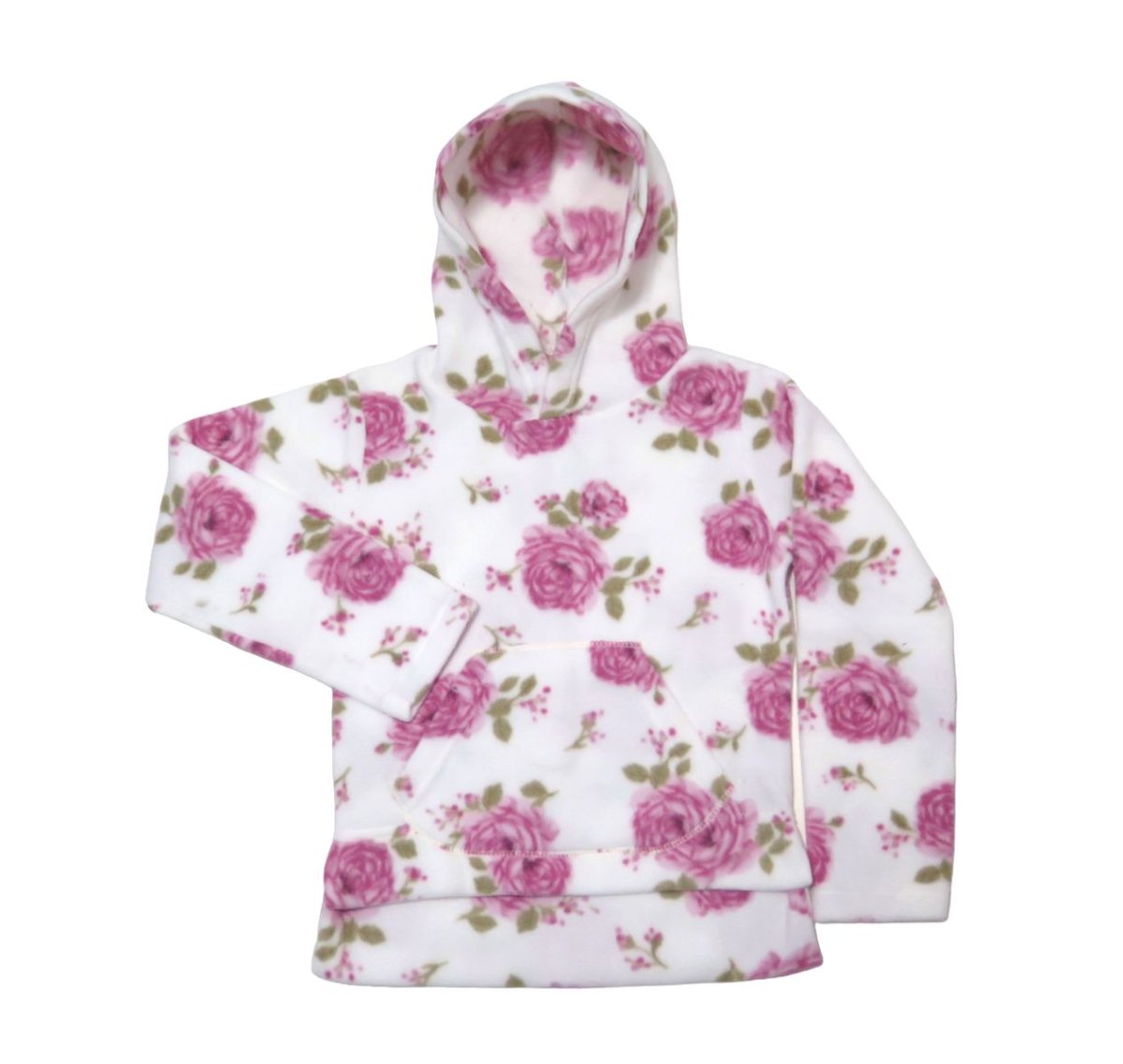 Buzo Con Capucha De Polar Estampado Rosas