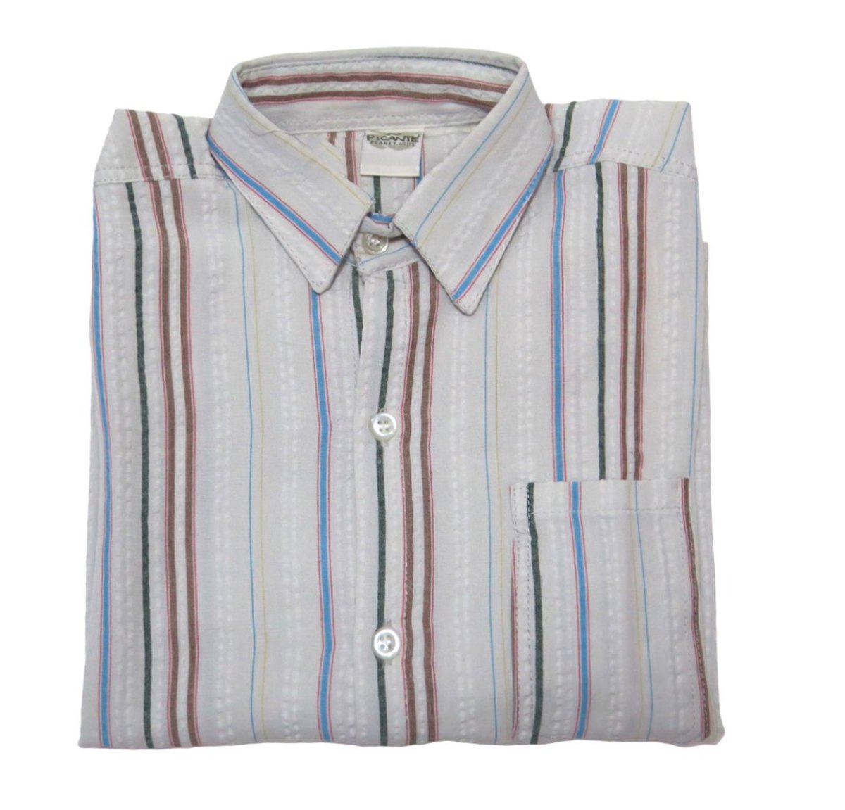 Camisa Manga Larga Rayada Tipo Cloque