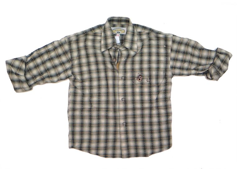 Camisa Manga Larga Escocesa Con Bolsillo