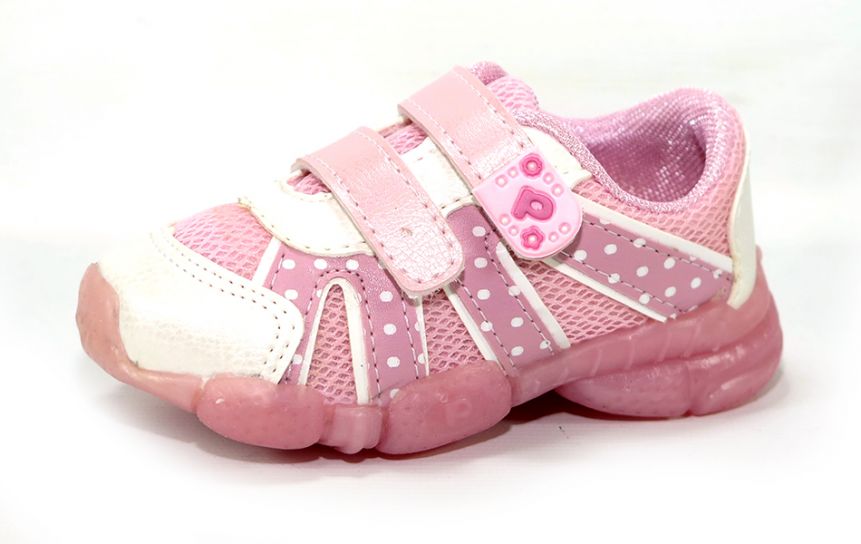 Zapatilla Con Luz y Velcro de Lunares