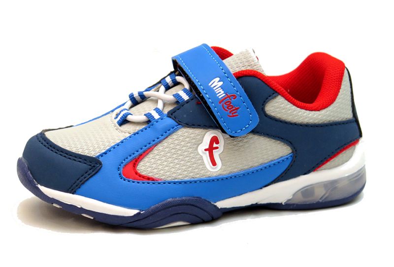 Zapatilla Con Velcro y Elastico Con Luz