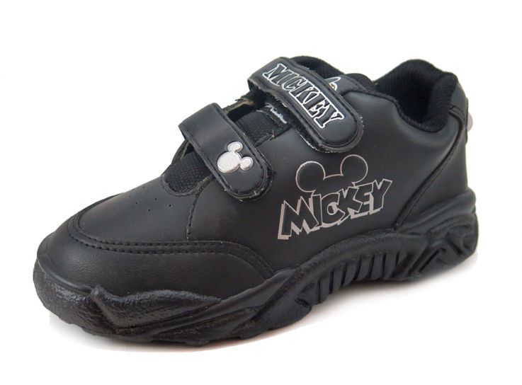 Zapatillas de Cuerina Con Velcro Mickey