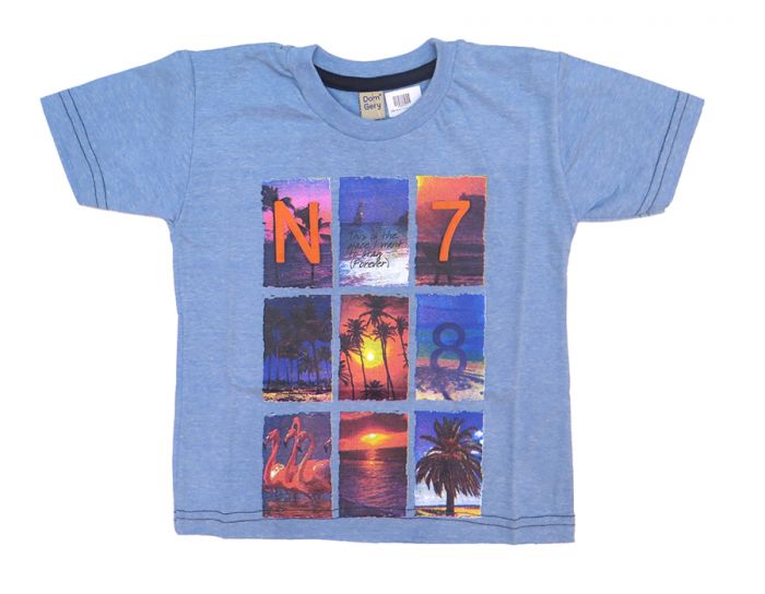 Remera Varon Manga Corta Estampado