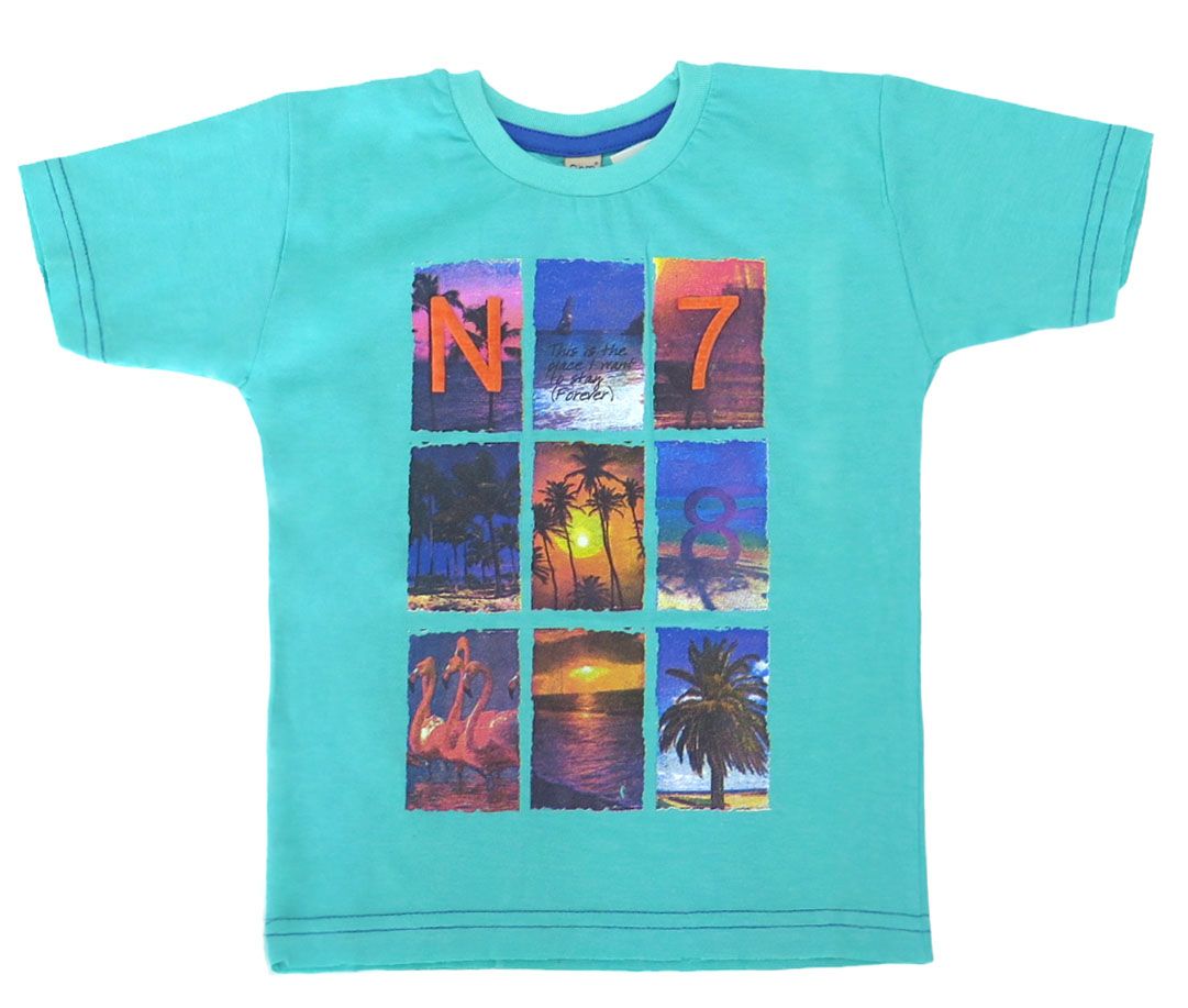 Remera Varon Manga Corta Estampada