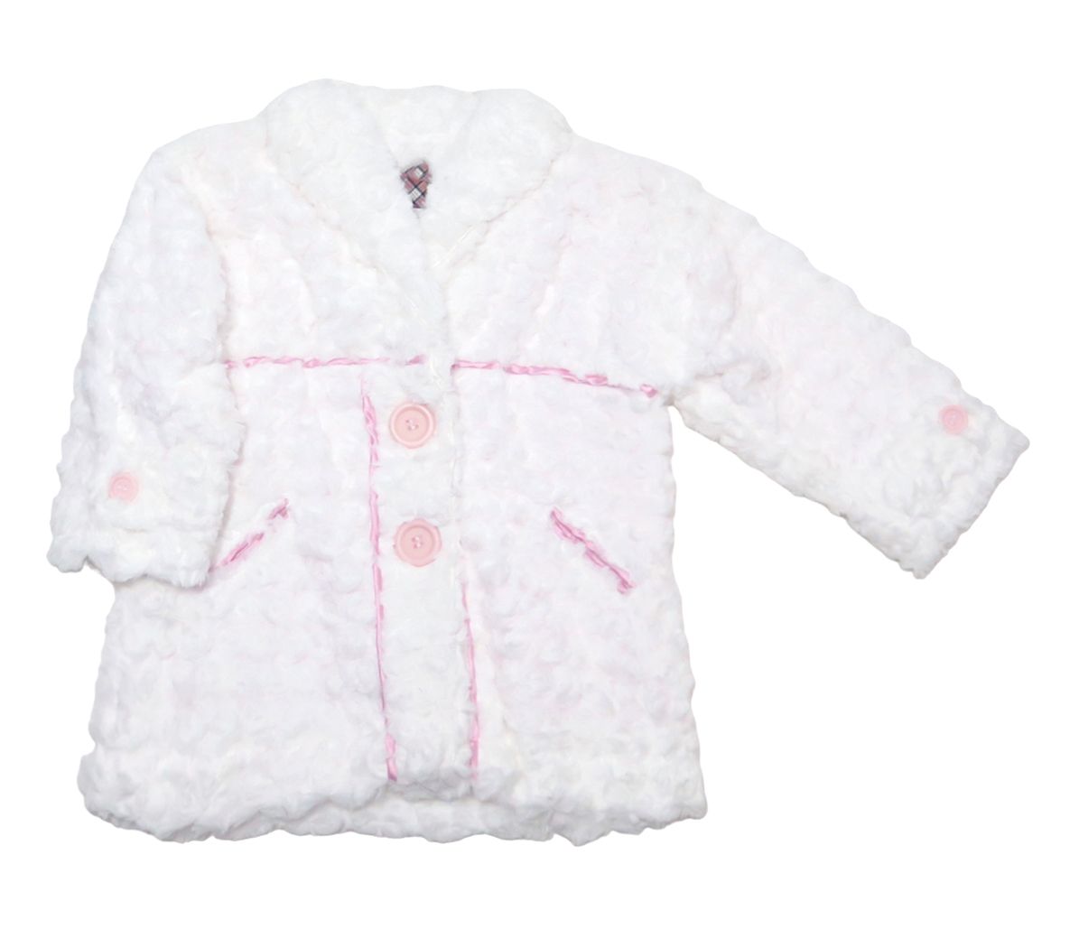 Tapado Simil Piel blanco con rosa