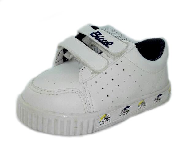 Zapatillas Cuerina Con Doble Velcro