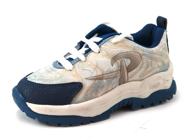 Zapatillas Con Cordon de Tela Con Apliques