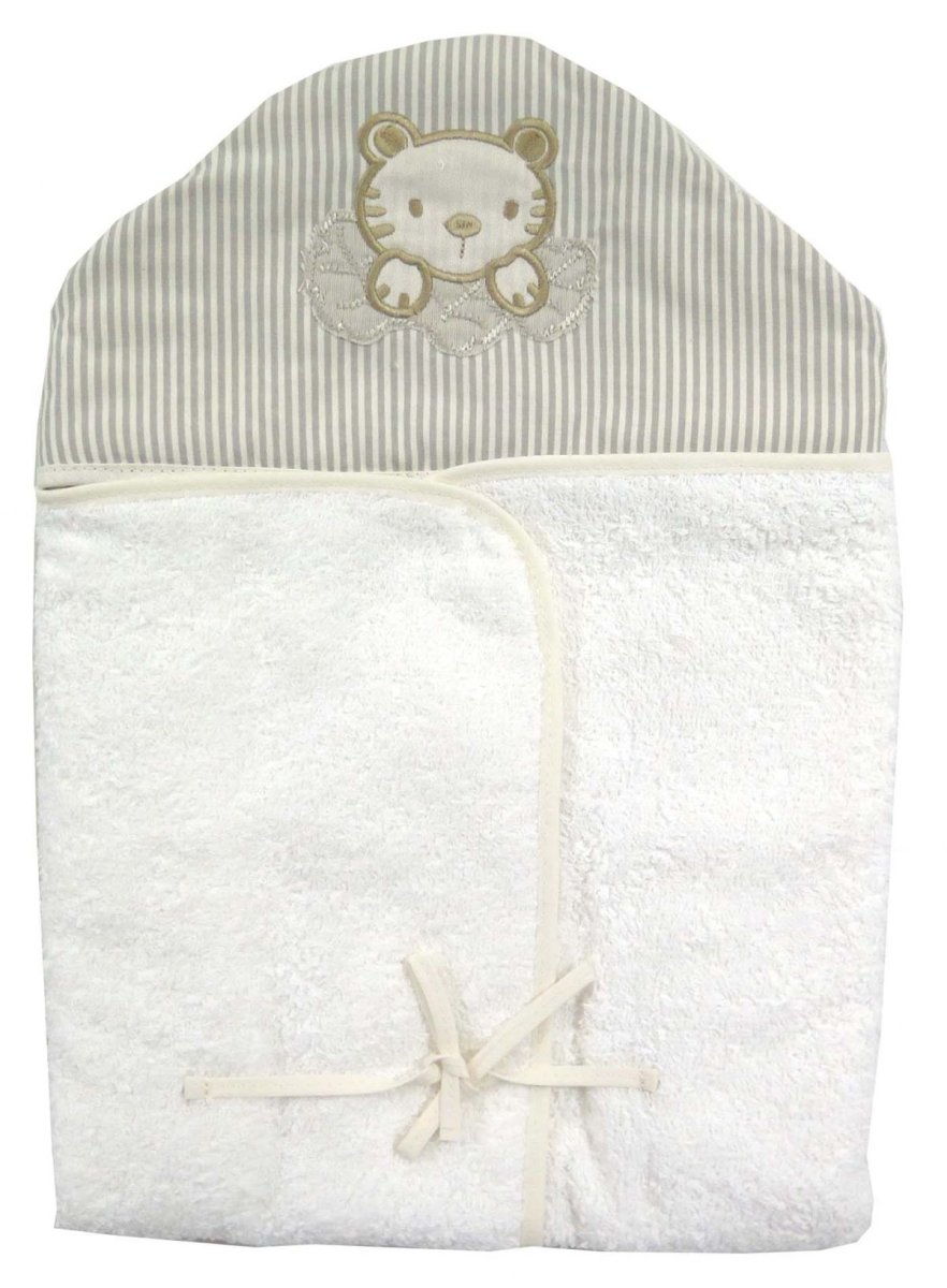 Toallon Con Capucha Central Con Bordado