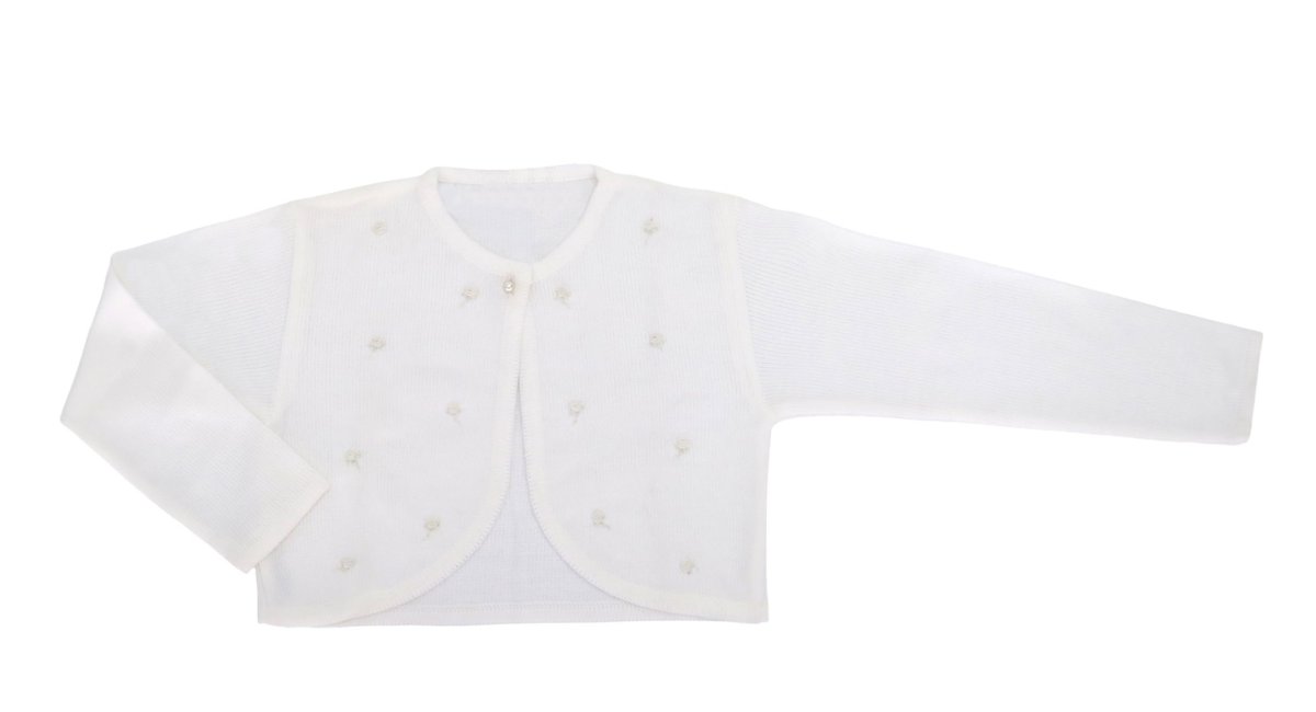 Bolero de Cashmilon Bordado y Botones de Perla