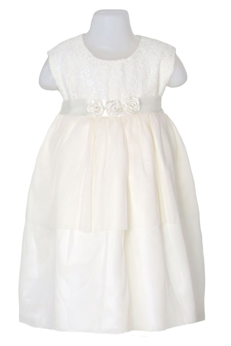 Vestido Bautismo Guipur sin mangas