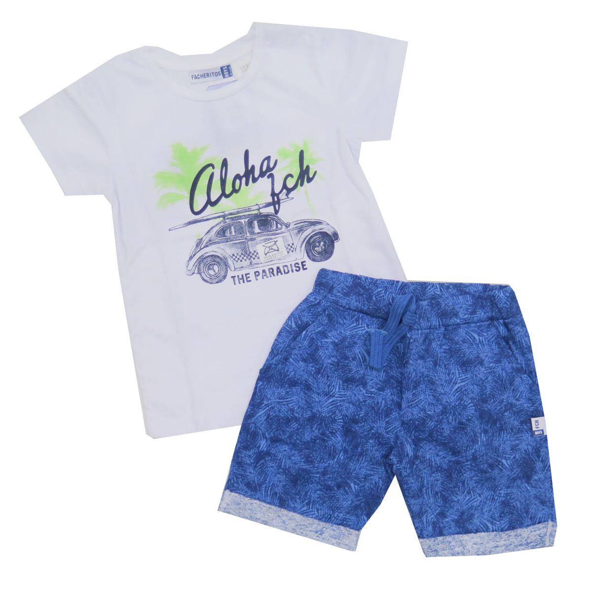Conjunto Varón Manga Corta Algodón Remera + Short