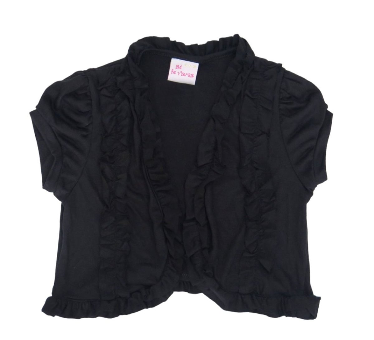 Bolero Con Mangas Y Volados Algodón