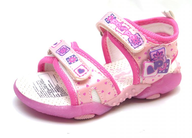 Sandalia Goma con 2 Velcros Abrojo CON LUZ