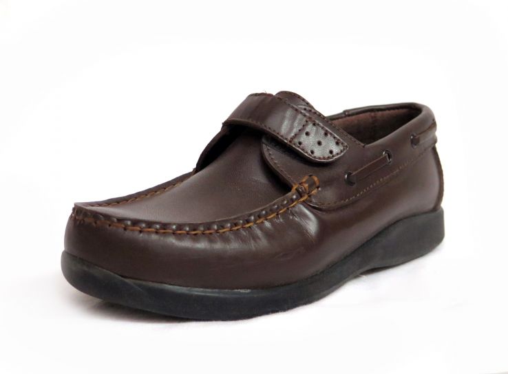 Zapato Colegial Nautico con velcro