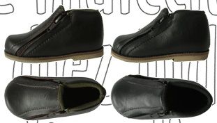 Botita Corta de Cuero Con Cierre