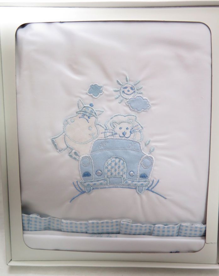 Sabana Bordada en Caja Para Practicuna 3 piezas