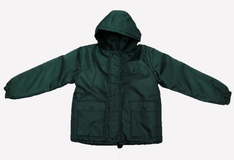 Campera Colegial Con Wata Bolsillos Con Broche