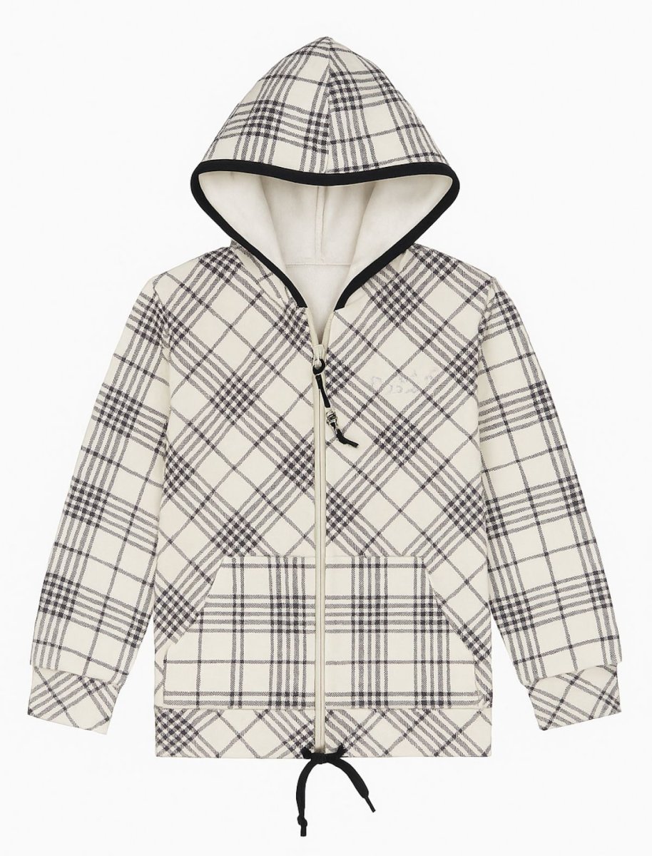 Campera de Algodon Frizado Con Capucha Estampado