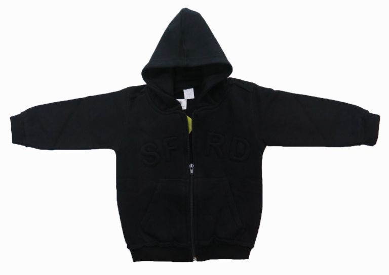 Campera de Algodon Frizado Con Capucha Lisa