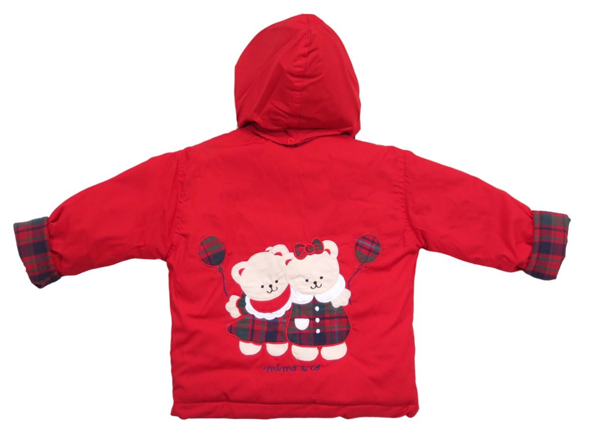 Campera de Algodon Frizado Con Capucha y Cintura Lisa