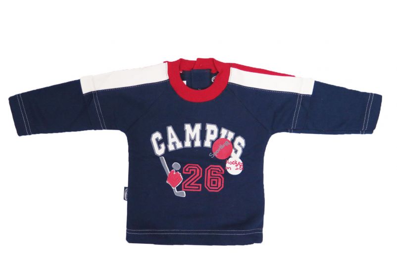 Buzo de Algodon Frizado Sin Capucha Estampado Campus