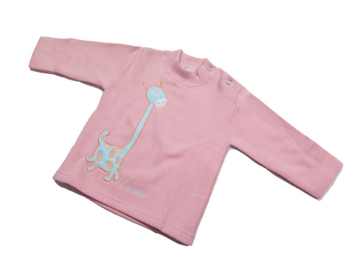 Buzo de Algodon Frizado Jirafa Bordada