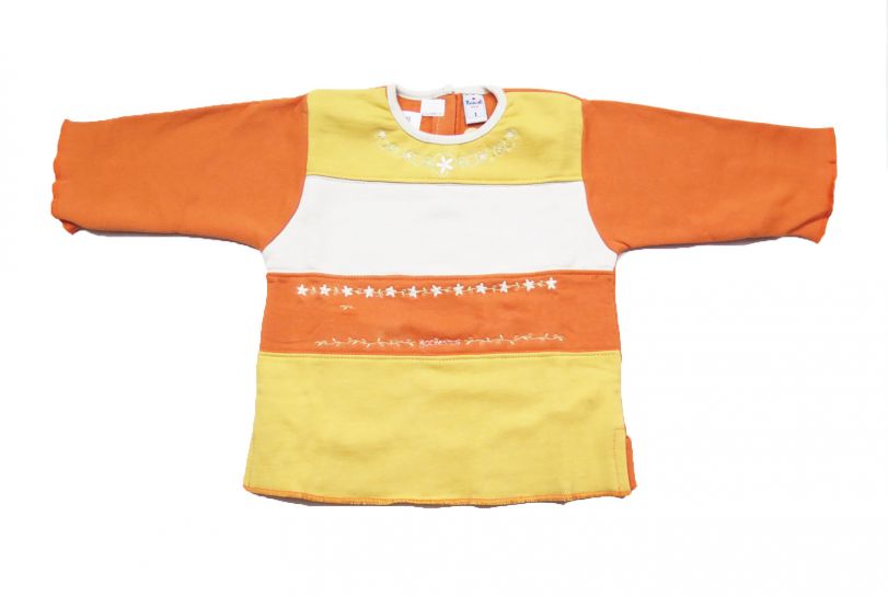 Buzo de Algodon Frizado Sin Capucha Flores Bordada