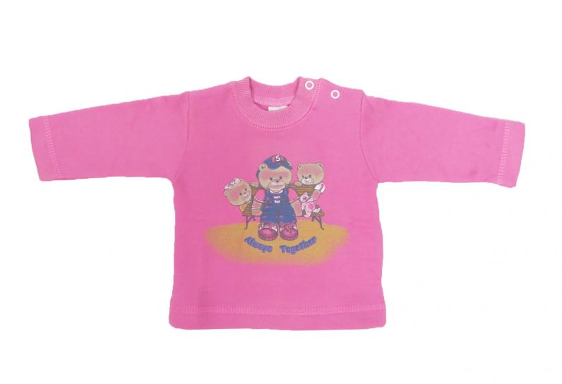 Buzo de Algodon Frizado Sin Capucha Estampado Ositos