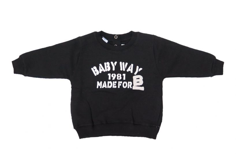 Buzo de Algodon Con Friza Sin Capucha Estampado