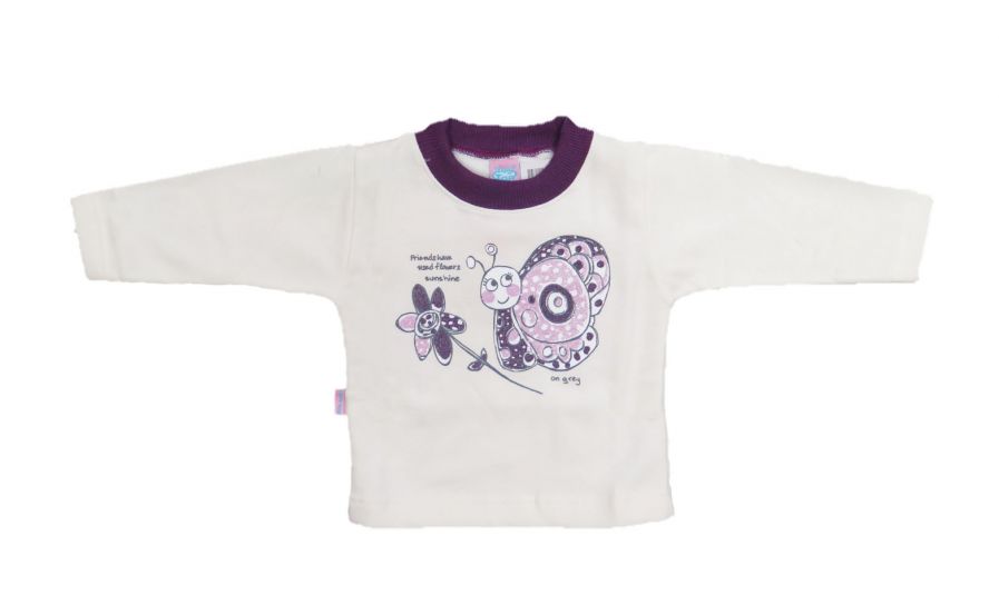 Buzo de Algodon Con Friza Sin Capucha Estampado Caracol con Brillo