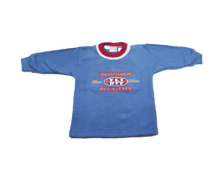 Buzo de Algodon Frizado Sin Capucha Bordado