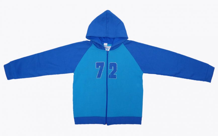 Campera de Algodon Frizado Con Capucha Estampado 72