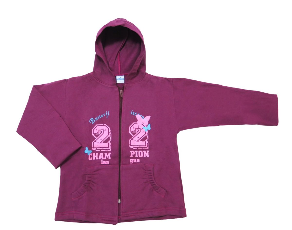 Campera de Algodon Frizado Con Capucha Estampado 22